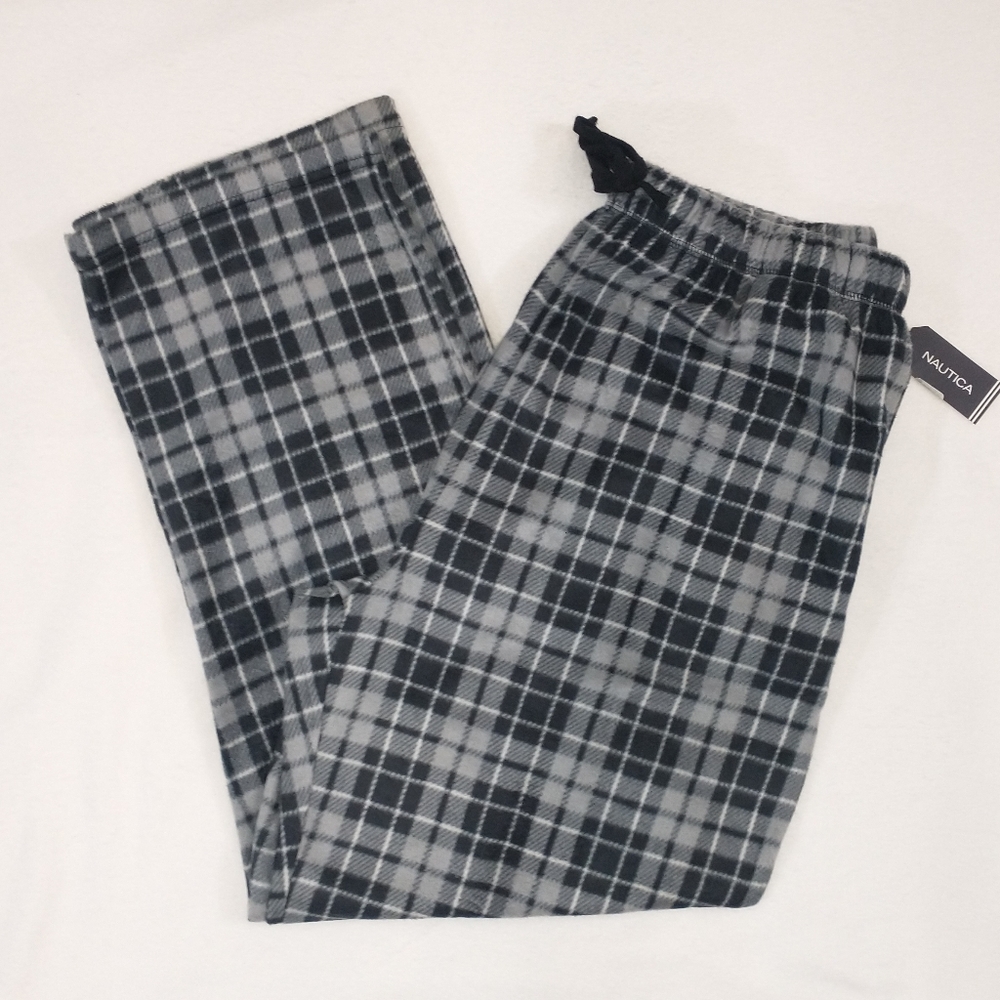 Nautica black and gray minky fleece pajamas bottom